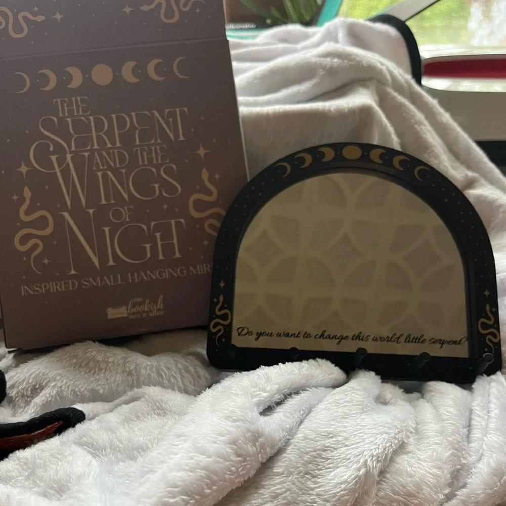 The Serpent and the Wings of Night inspired hanging mirror